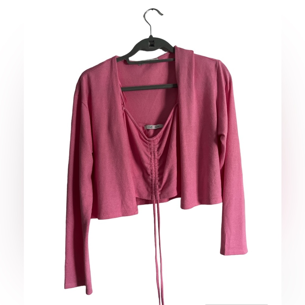 Pink Make 'Em Blush Cardigan Set